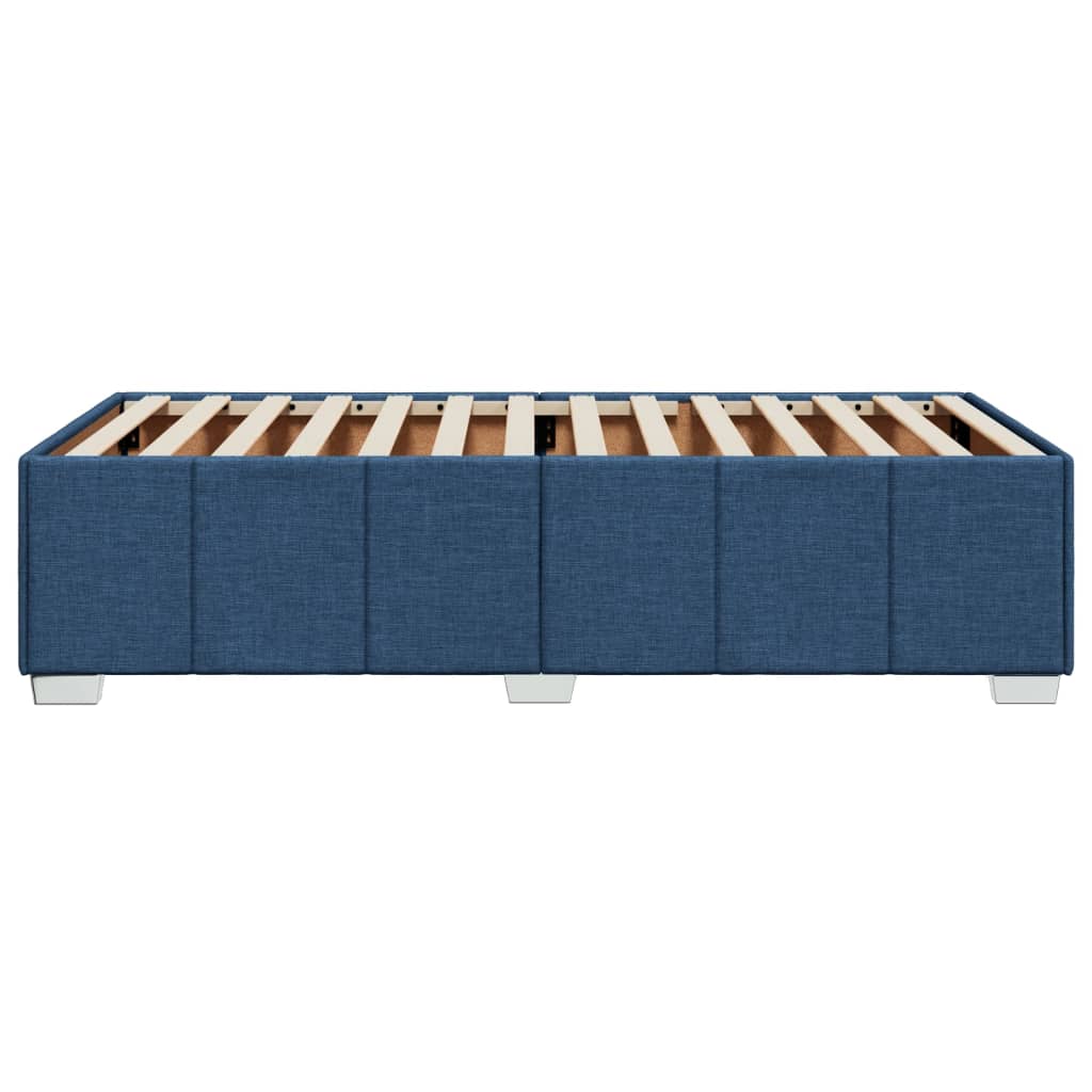 Cadre de lit sans matelas bleu 100x200 cm tissu