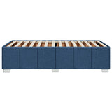 Cadre de lit sans matelas bleu 100x200 cm tissu