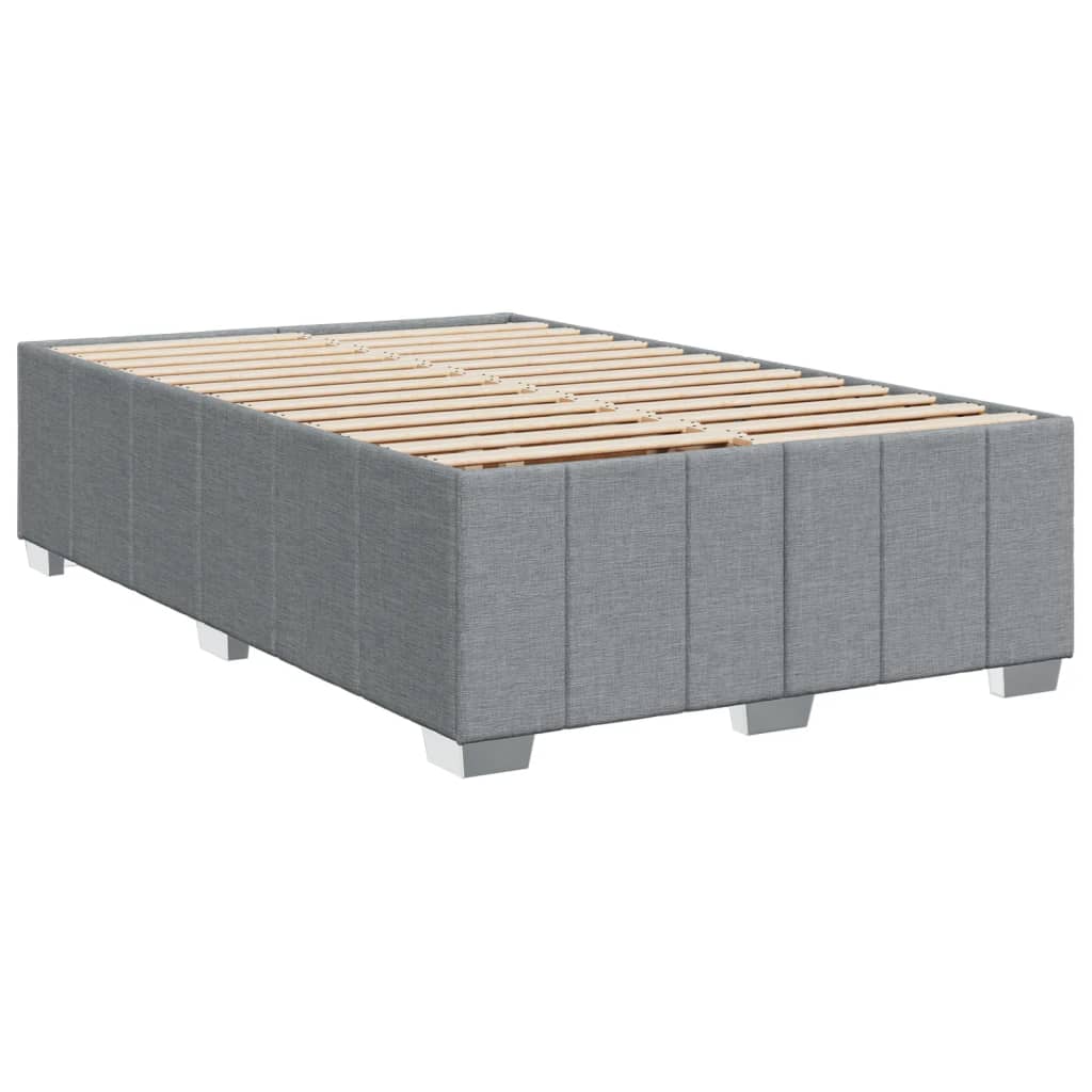 Cadre de lit sans matelas gris clair 120x190 cm tissu