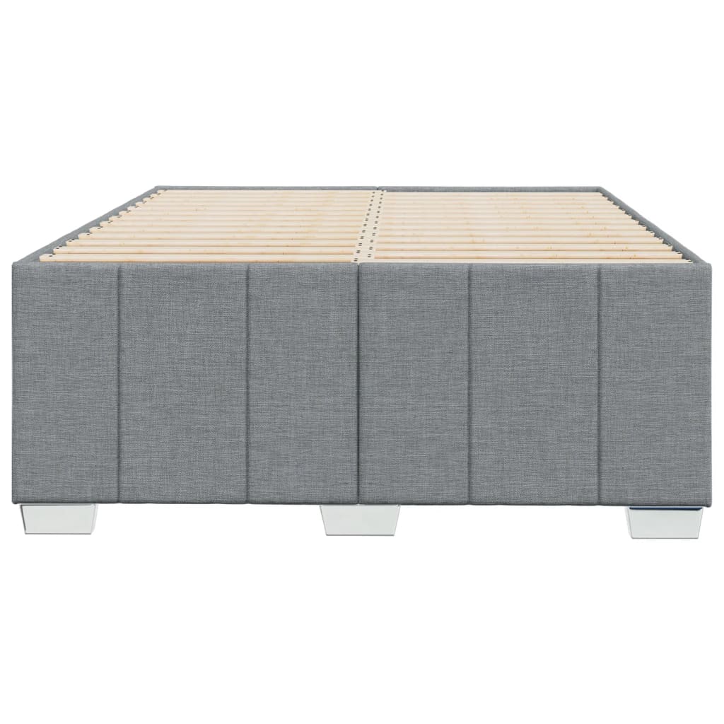 Cadre de lit sans matelas gris clair 120x190 cm tissu