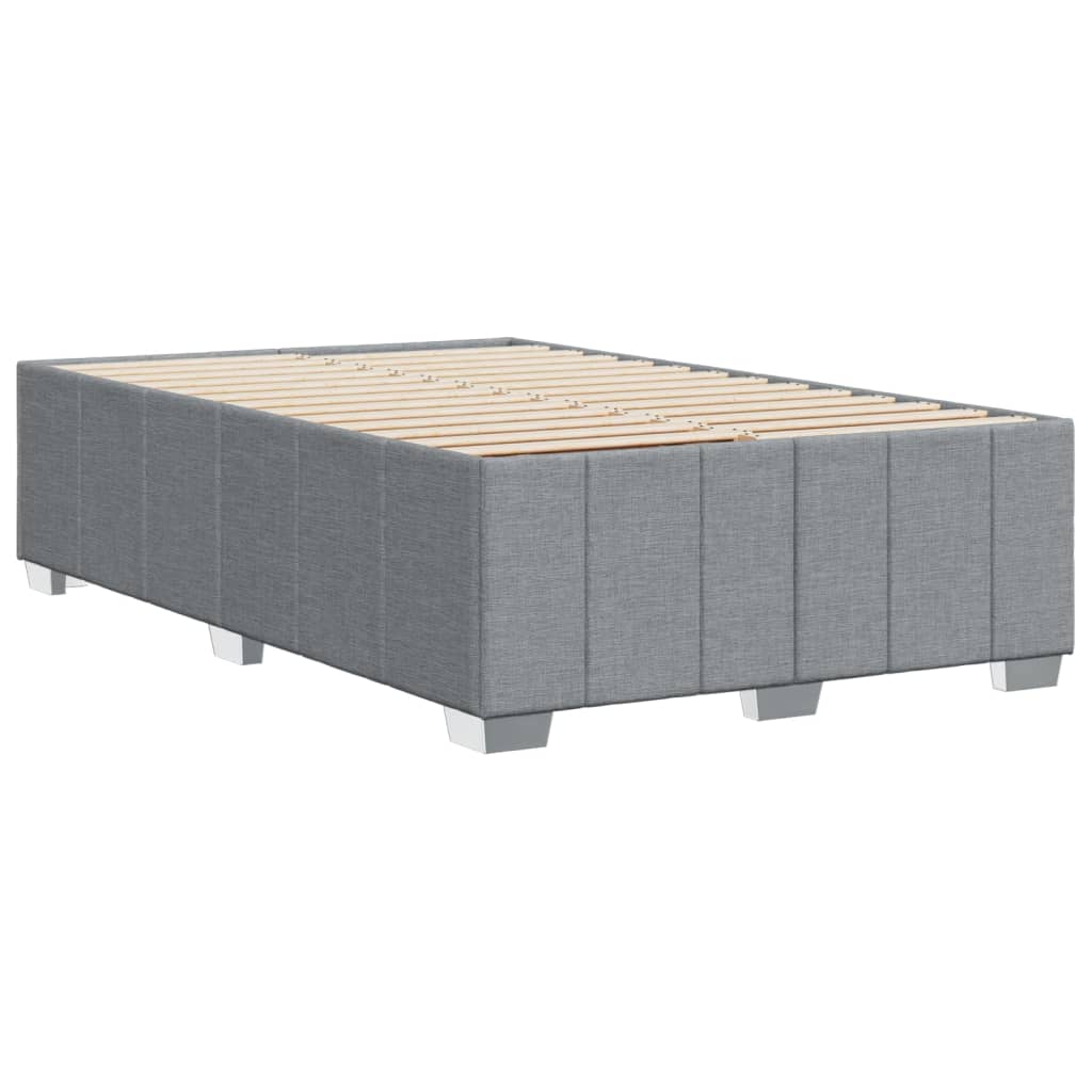 Cadre de lit sans matelas gris clair 120x190 cm tissu