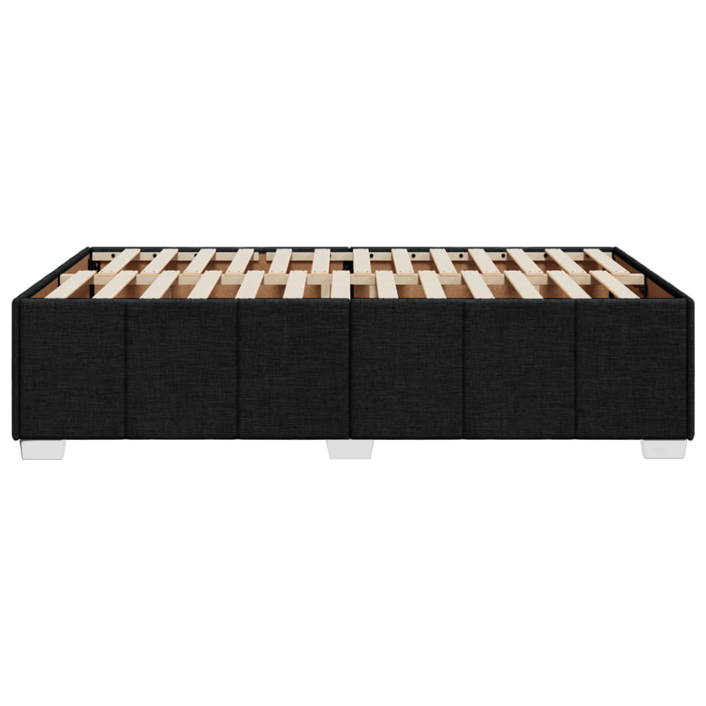 Cadre de lit sans matelas noir 120x190 cm tissu