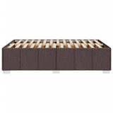 Cadre de lit sans matelas marron foncé 120x190 cm tissu