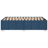 Cadre de lit sans matelas bleu 120x190 cm tissu