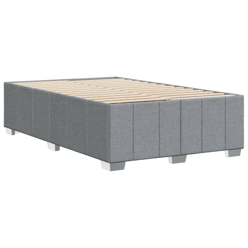 Cadre de lit sans matelas gris clair 120x200 cm tissu