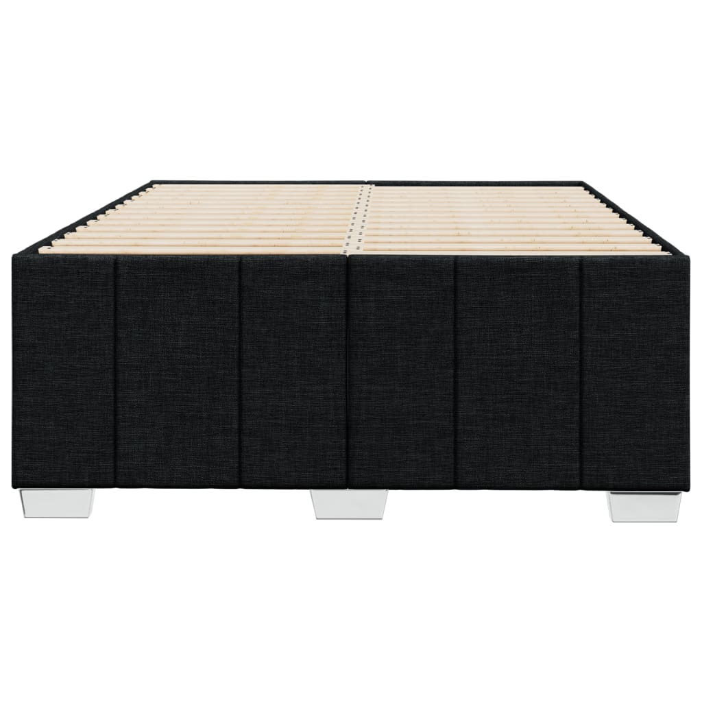 Cadre de lit sans matelas noir 120x200 cm tissu