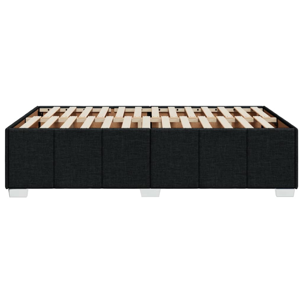 Cadre de lit sans matelas noir 120x200 cm tissu