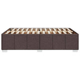 Cadre de lit sans matelas marron foncé 120x200 cm tissu