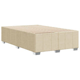 Cadre de lit sans matelas crème 120x200 cm tissu