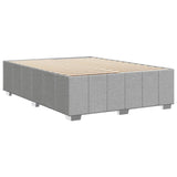 Cadre de lit sans matelas gris clair 140x190 cm tissu