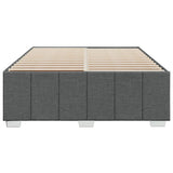 Cadre de lit sans matelas gris foncé 140x190 cm tissu