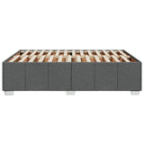 Cadre de lit sans matelas gris foncé 140x190 cm tissu