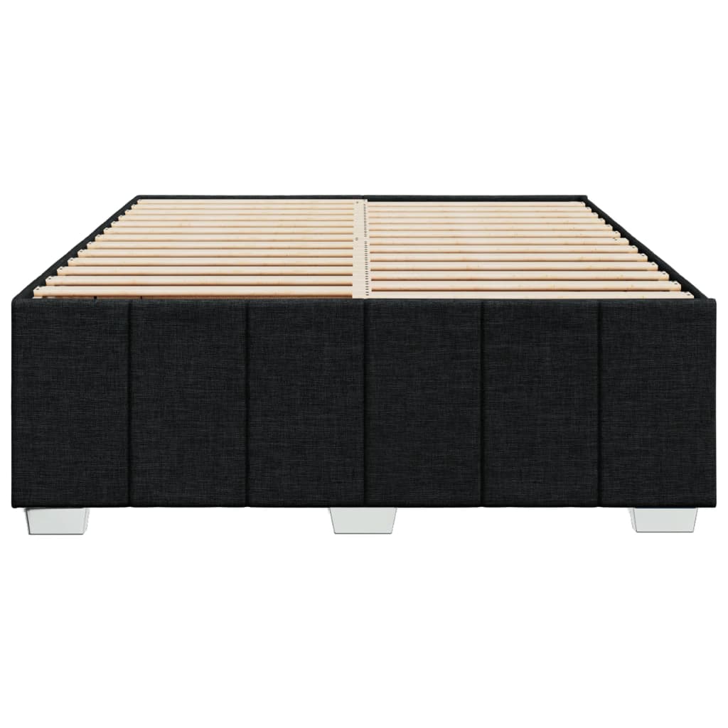 Cadre de lit sans matelas noir 140x190 cm tissu