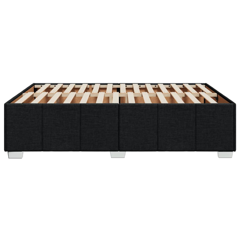 Cadre de lit sans matelas noir 140x190 cm tissu