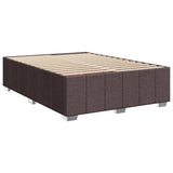 Cadre de lit sans matelas marron foncé 140x190 cm tissu