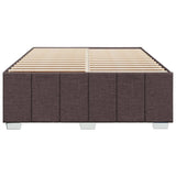 Cadre de lit sans matelas marron foncé 140x190 cm tissu