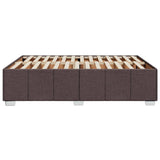 Cadre de lit sans matelas marron foncé 140x190 cm tissu