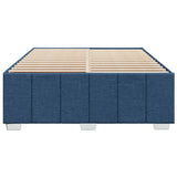 Cadre de lit sans matelas bleu 140x190 cm tissu