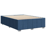 Cadre de lit sans matelas bleu 140x190 cm tissu