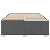 Cadre de lit sans matelas gris foncé 140x200 cm tissu