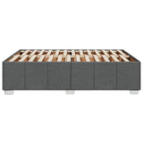 Cadre de lit sans matelas gris foncé 140x200 cm tissu