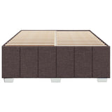 Cadre de lit sans matelas marron foncé 140x200 cm tissu