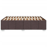 Cadre de lit sans matelas marron foncé 140x200 cm tissu