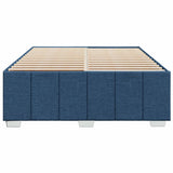 Cadre de lit sans matelas bleu 140x200 cm tissu