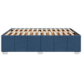 Cadre de lit sans matelas bleu 140x200 cm tissu