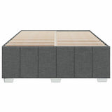 Cadre de lit sans matelas gris foncé 160x200 cm tissu