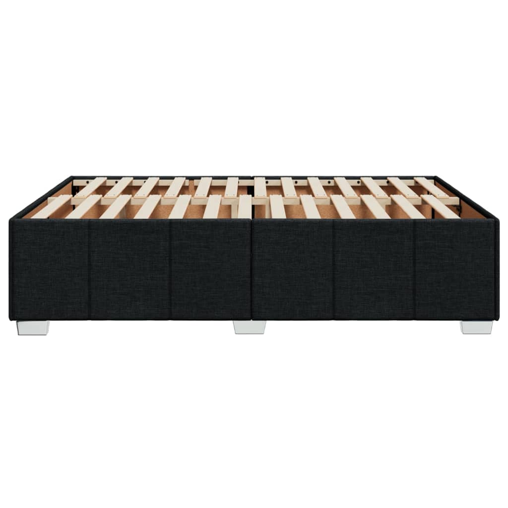 Cadre de lit sans matelas noir 160x200 cm tissu