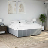 Cadre de lit sans matelas gris clair 180x200 cm tissu