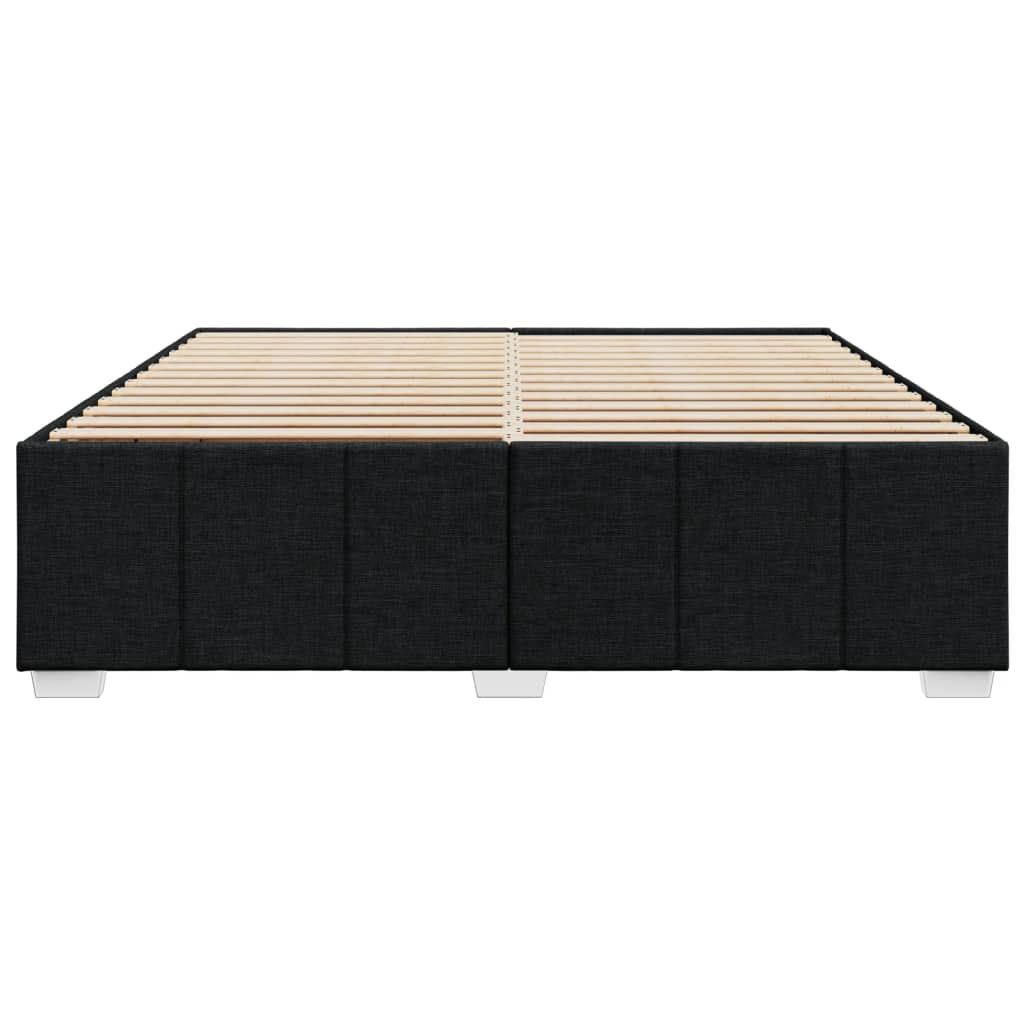 Cadre de lit sans matelas noir 180x200 cm tissu