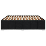 Cadre de lit sans matelas noir 180x200 cm tissu