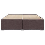 Cadre de lit sans matelas marron foncé 180x200 cm tissu