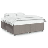 Cadre de lit sans matelas taupe 180x200 cm tissu