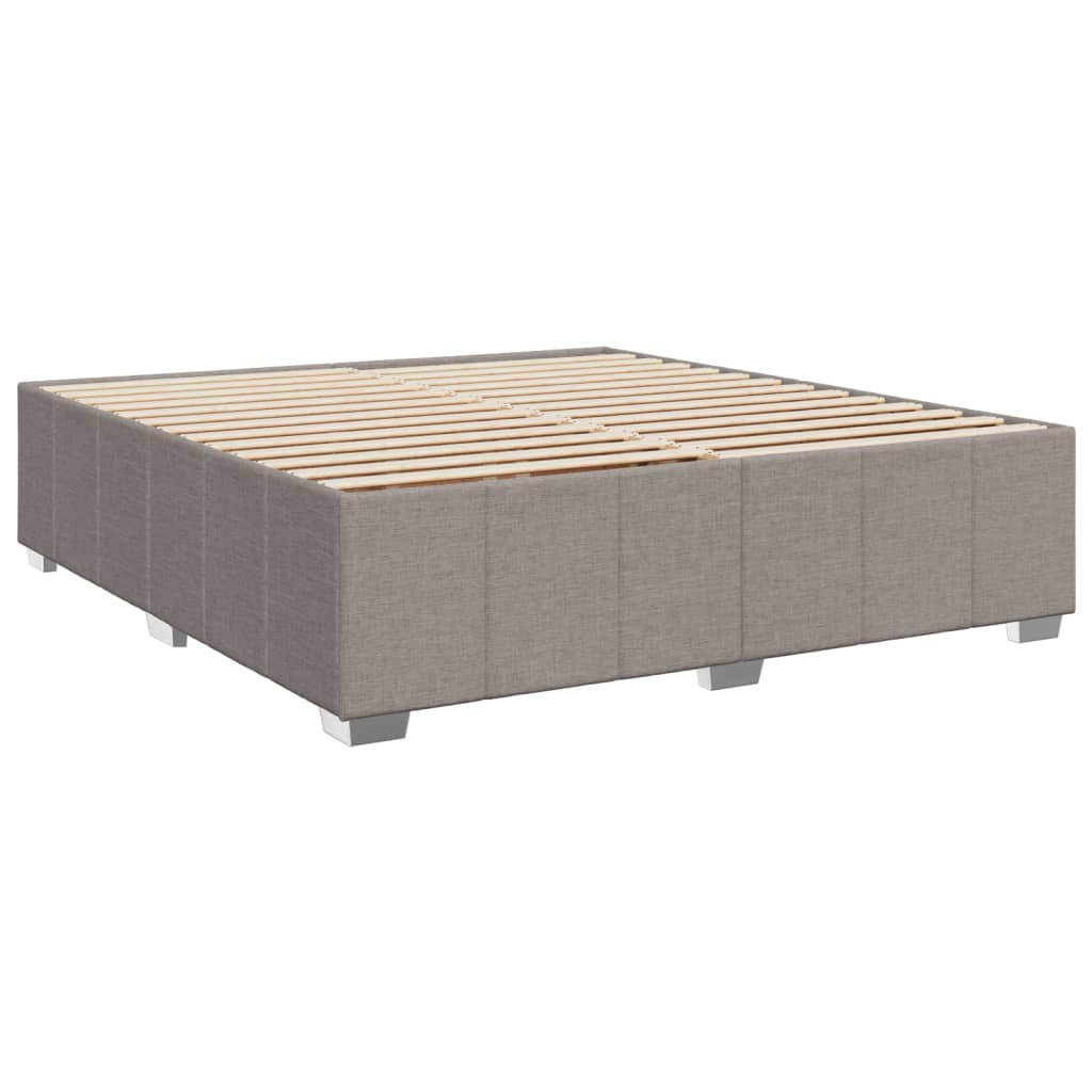 Cadre de lit sans matelas taupe 180x200 cm tissu