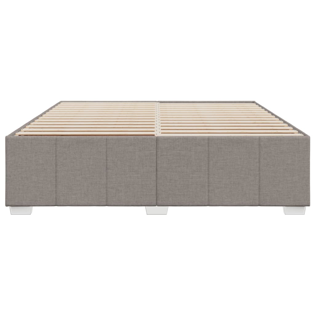 Cadre de lit sans matelas taupe 180x200 cm tissu