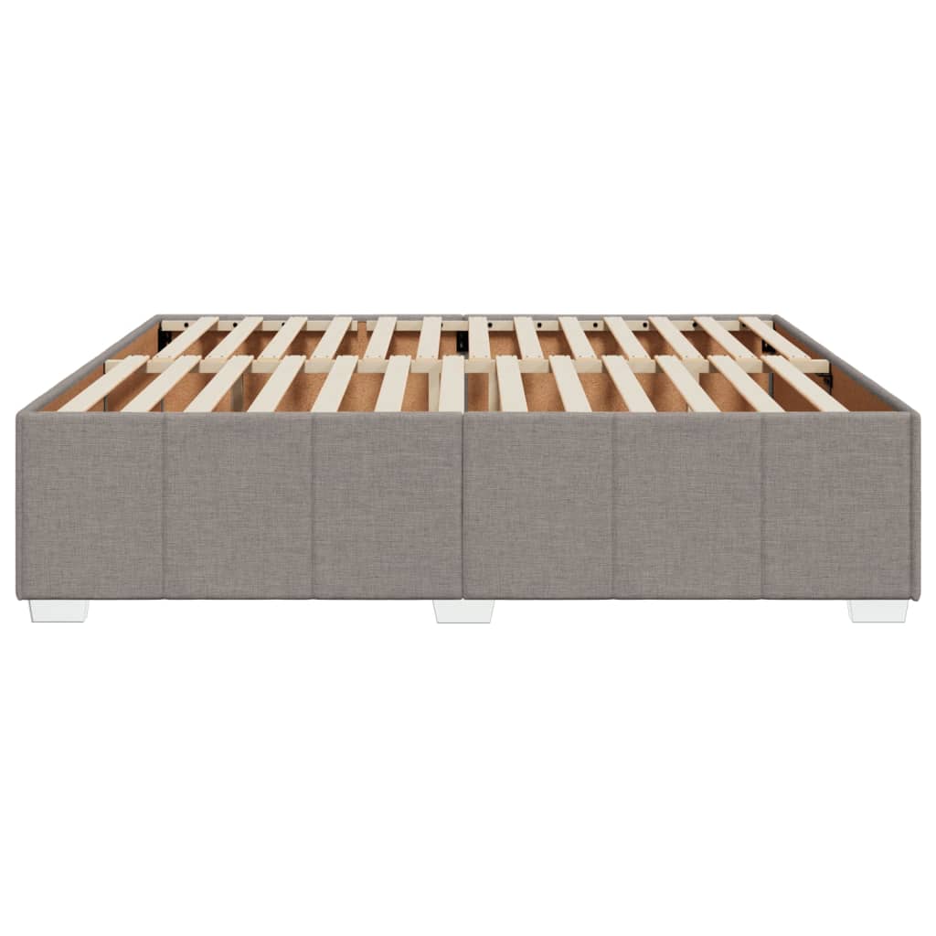 Cadre de lit sans matelas taupe 180x200 cm tissu