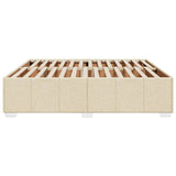 Cadre de lit sans matelas crème 180x200 cm tissu