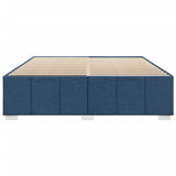 Bed frame without mattress blue 180x200 cm fabric