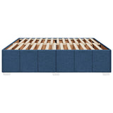 Bed frame without mattress blue 180x200 cm fabric