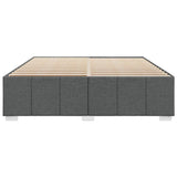 Cadre de lit sans matelas gris foncé 200x200 cm tissu