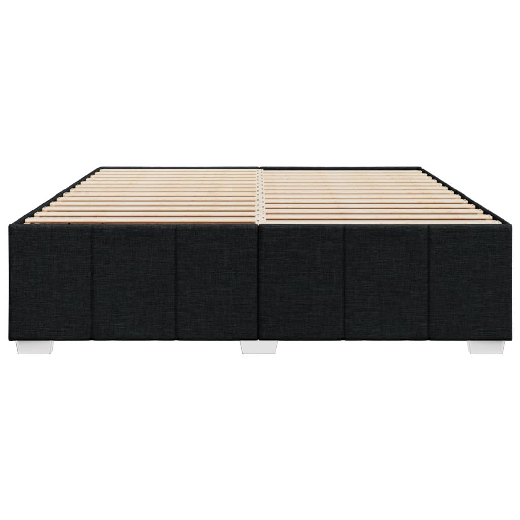 Cadre de lit sans matelas noir 200x200 cm tissu