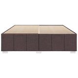 Cadre de lit sans matelas marron foncé 200x200 cm tissu