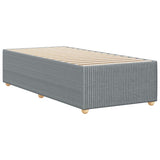 Cadre de lit sans matelas gris clair 80x200 cm tissu