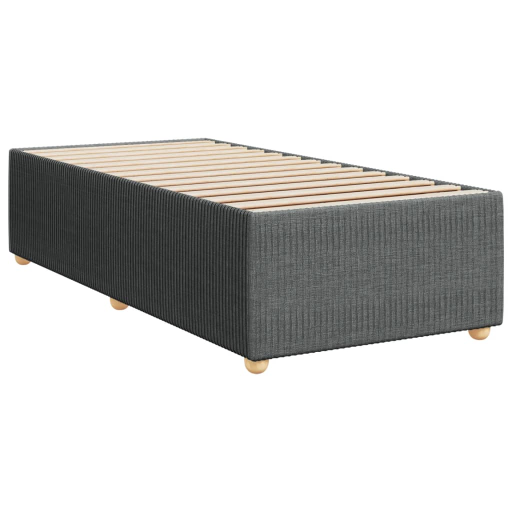 Cadre de lit sans matelas gris foncé 80x200 cm tissu