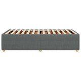 Cadre de lit sans matelas gris foncé 80x200 cm tissu