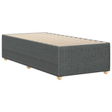 Cadre de lit sans matelas gris foncé 80x200 cm tissu