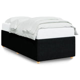 Cadre de lit sans matelas noir 80x200 cm tissu